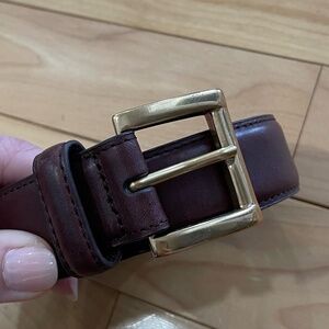 Baboon Aritzia Brown and Gold Leather XS belt